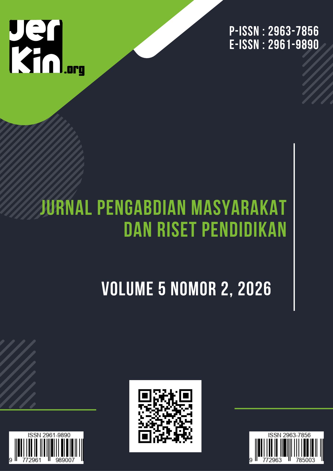 					View Vol. 5 No. 2 (2026): Jurnal Pengabdian Masyarakat dan Riset Pendidikan Volume 5 Nomor 2 (October 2026 - December 2026)
				